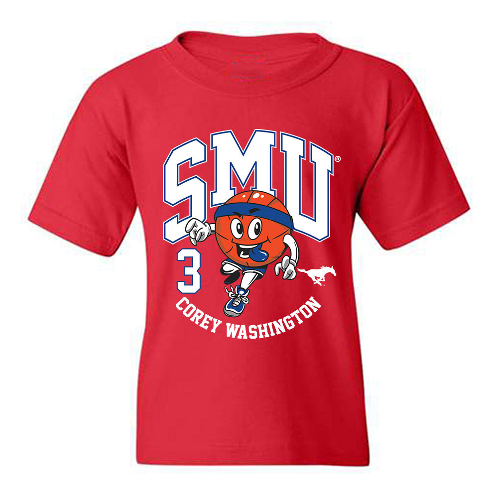 SMU - NCAA Men's Basketball : Corey Washington - Fashion Shersey Youth T-Shirt-0