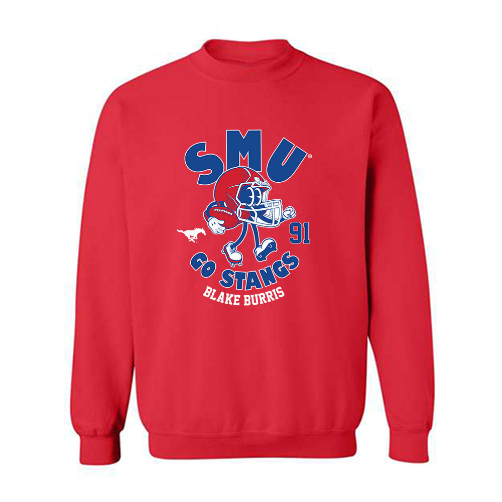 SMU - NCAA Football : Blake Burris - Crewneck Sweatshirt-0