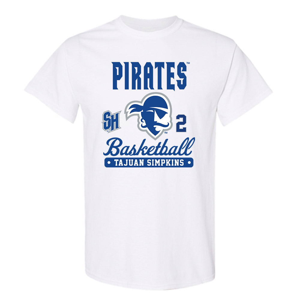 Seton Hall - NCAA Men's Basketball : Tajuan Simpkins - Fashion Shersey T-Shirt-0