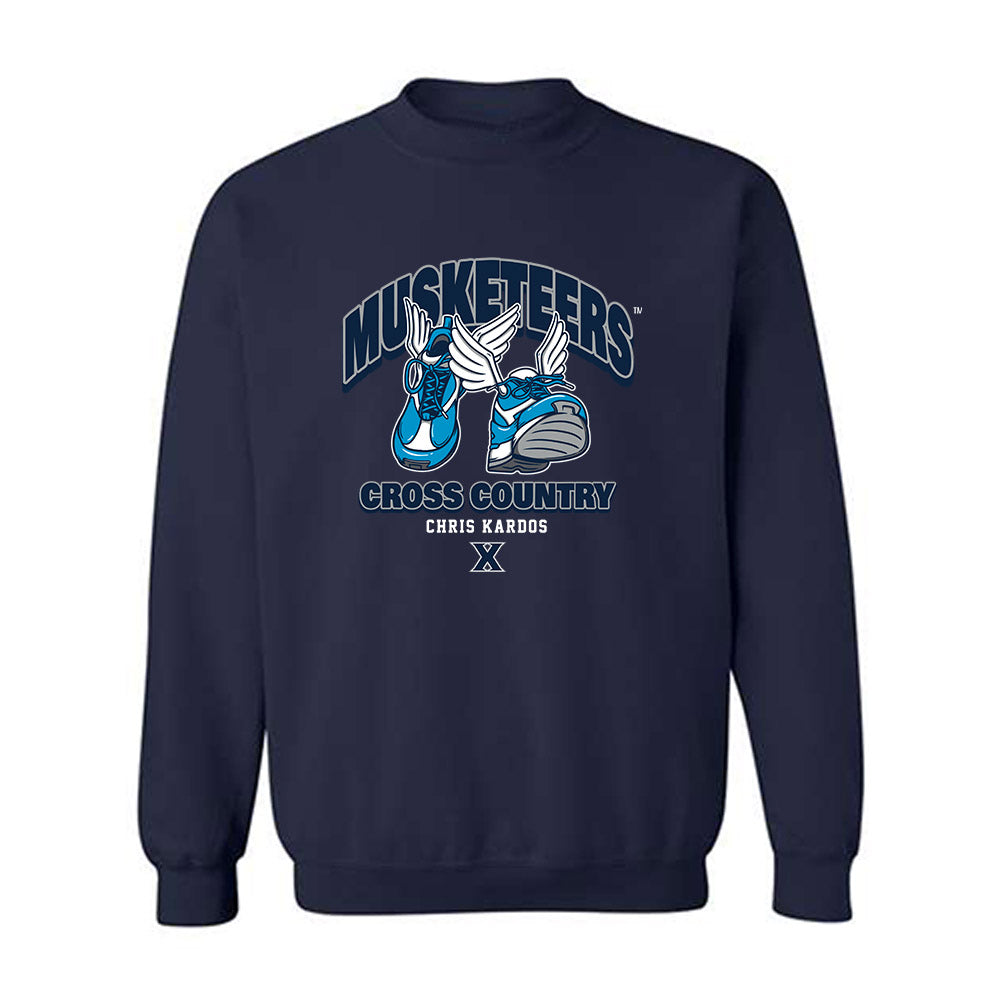 Xavier - NCAA Men's Cross Country : Chris Kardos - Fashion Shersey Crewneck Sweatshirt-0