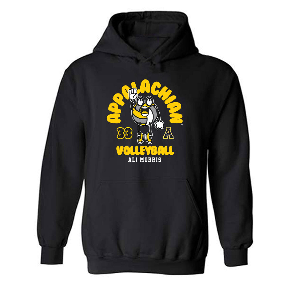 App State - NCAA Women's Volleyball : Ali Morris - Fashion Shersey Hooded Sweatshirt-0