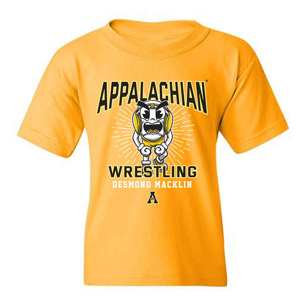 App State - NCAA Wrestling : Desmond Macklin - Youth T-Shirt-0