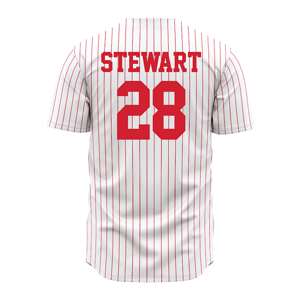 Nebraska - NCAA Baseball : Braxton Stewart - Pinstripe Jersey-1