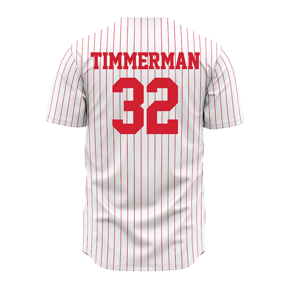 Nebraska - NCAA Baseball : Tucker Timmerman - Pinstripe Jersey