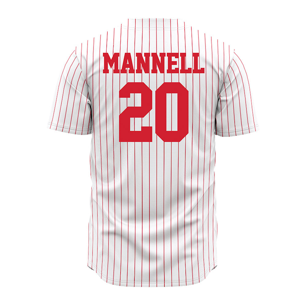 Nebraska - NCAA Baseball : Kevin Mannell - Pinstripe Jersey-1