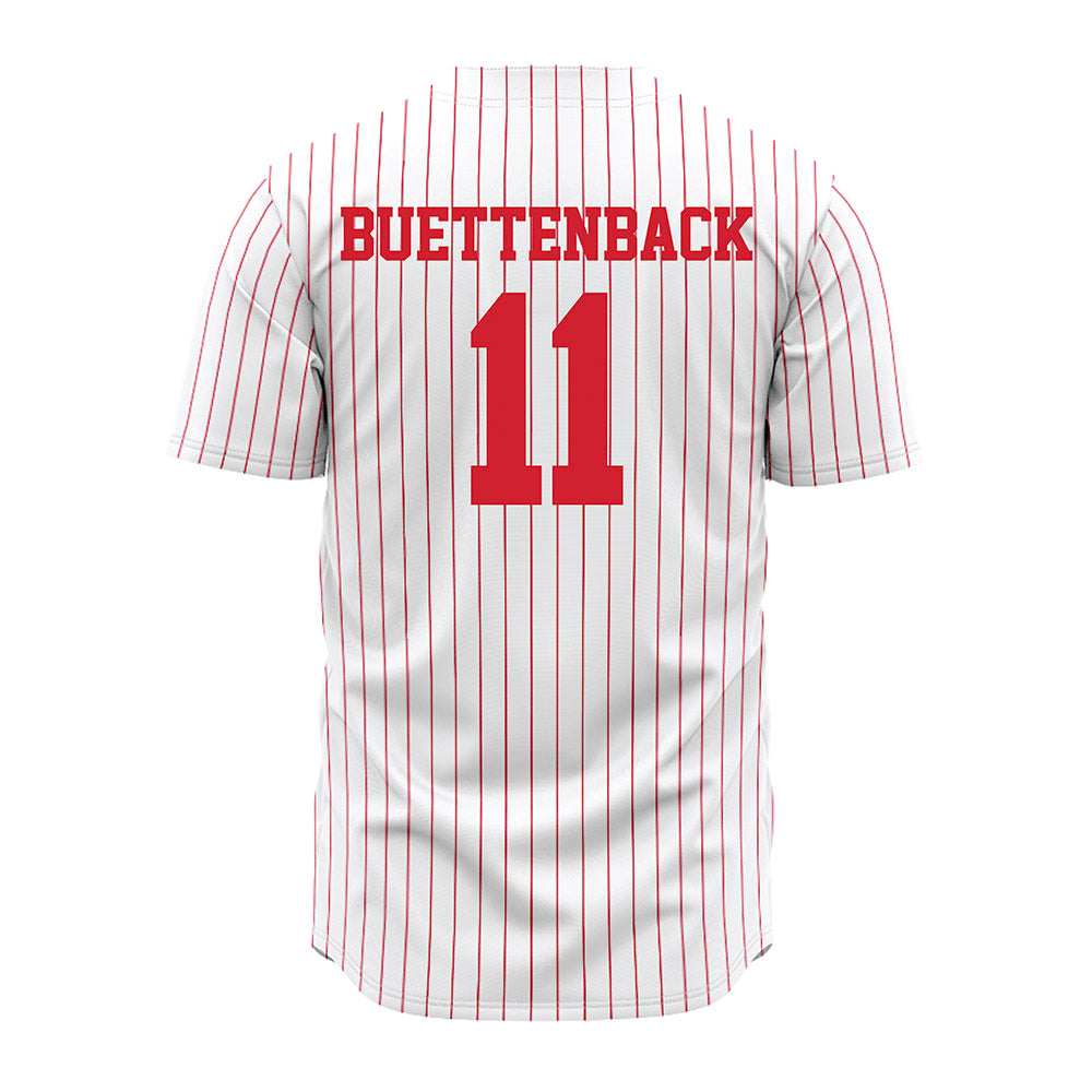 Nebraska - NCAA Baseball : Max Buettenback - Pinstripe Jersey