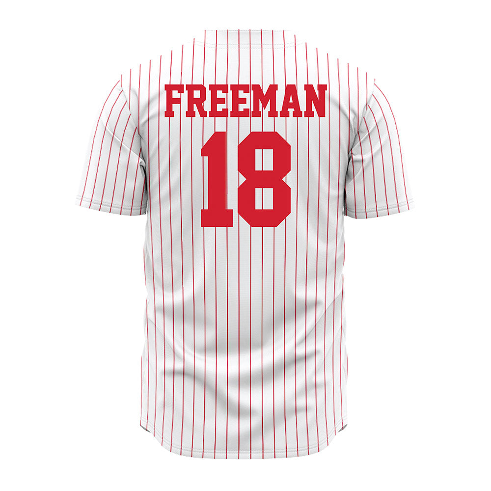 Nebraska - NCAA Baseball : Preston Freeman Freeman - Pinstripe Jersey-1