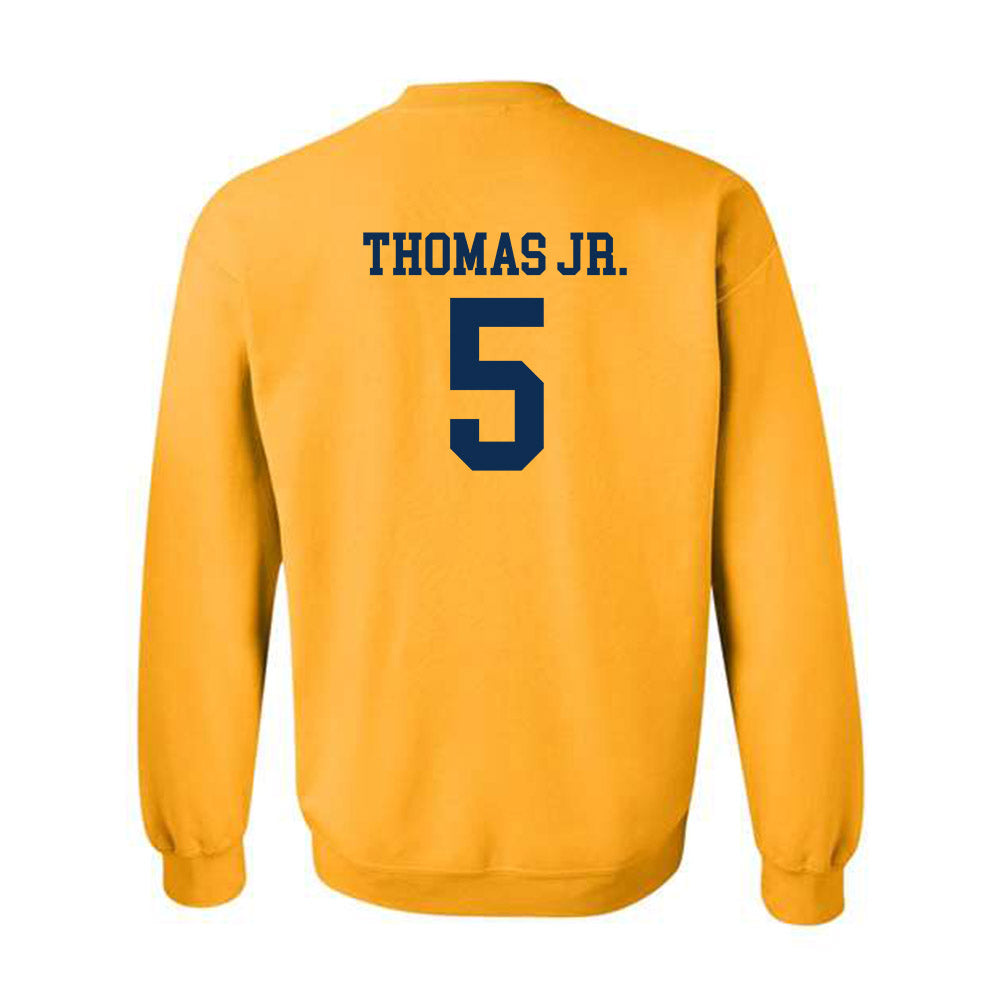 West Virginia - NCAA Men's Basketball : DJ Thomas Jr. - Fashion Shersey Crewneck Sweatshirt-1