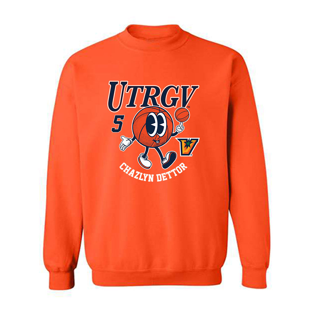 UTRGV - NCAA Women's Basketball : Chazlyn Dettor - Fashion Shersey Crewneck Sweatshirt-0