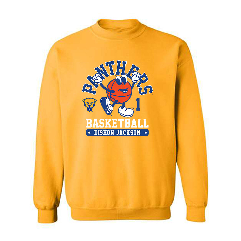 Pittsburgh - NCAA Men's Basketball : Dishon Jackson - Fashion Shersey Crewneck Sweatshirt-0