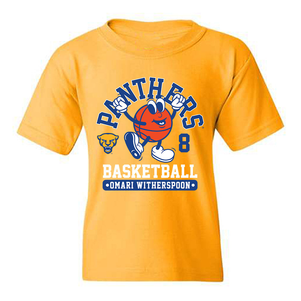 Pittsburgh - NCAA Men's Basketball : Omari Witherspoon - Fashion Shersey Youth T-Shirt-0