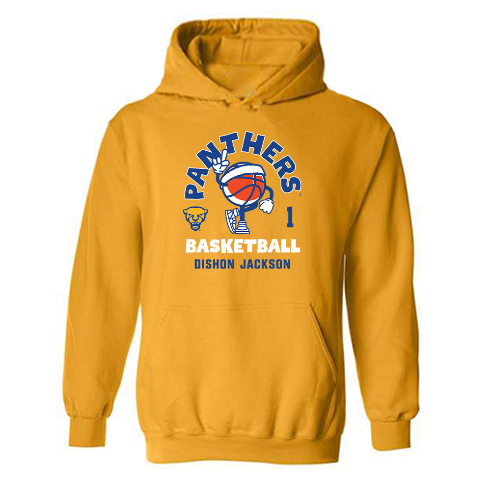 Pittsburgh - NCAA Men's Basketball : Dishon Jackson - Fashion Shersey Hooded Sweatshirt-0