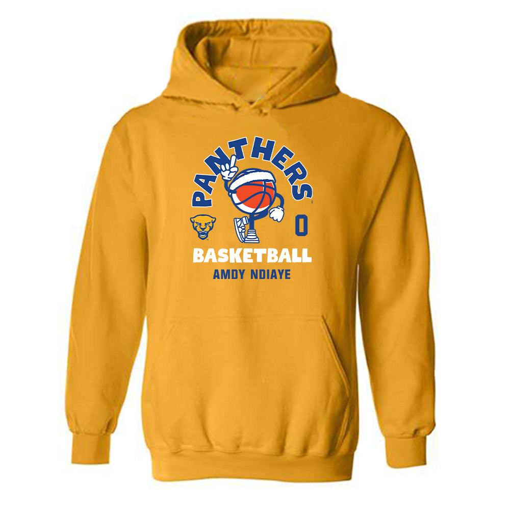 Pittsburgh - NCAA Men's Basketball : Amdy Ndiaye - Fashion Shersey Hooded Sweatshirt-0