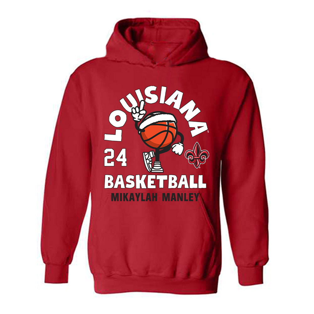 Louisiana - NCAA Women's Basketball : Mikaylah Manley - Fashion Shersey Hooded Sweatshirt-0