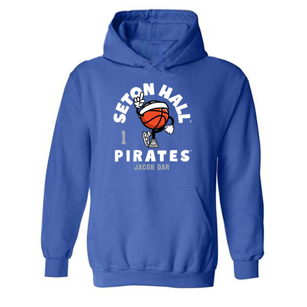 Seton Hall - NCAA Men's Basketball : Jacob Dar - Fashion Shersey Hooded Sweatshirt-0