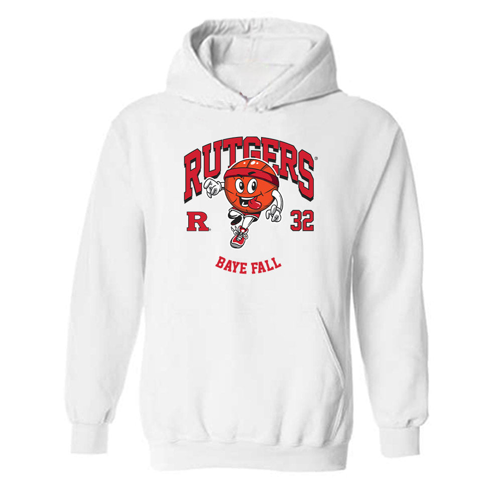 Rutgers - NCAA Men's Basketball : Baye Fall - Fashion Shersey Hooded Sweatshirt-0