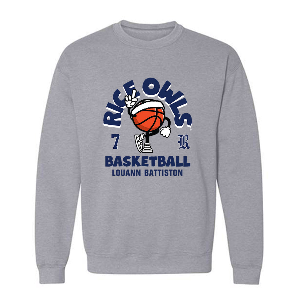 Rice - NCAA Women's Basketball : Louann Battiston - Fashion Shersey Crewneck Sweatshirt-0
