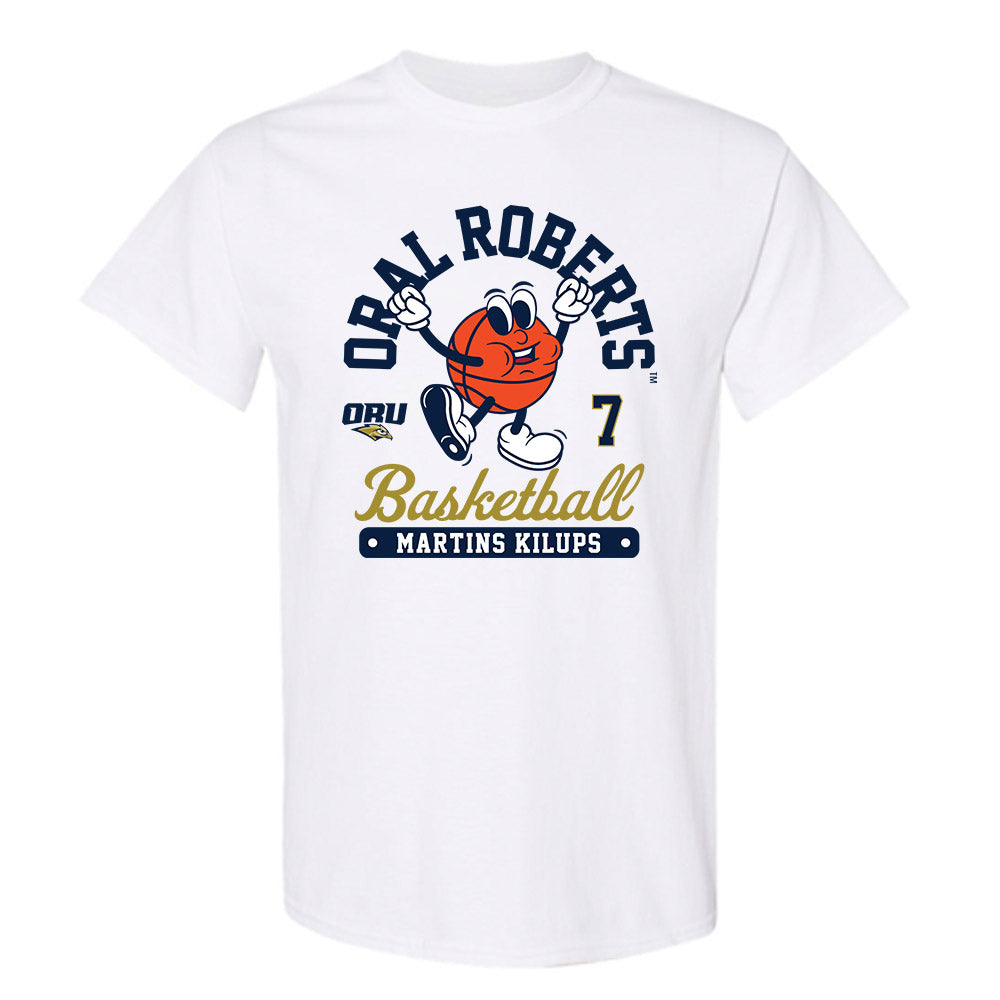 Oral Roberts - NCAA Men's Basketball : Martins Kilups - Fashion Shersey T-Shirt-0