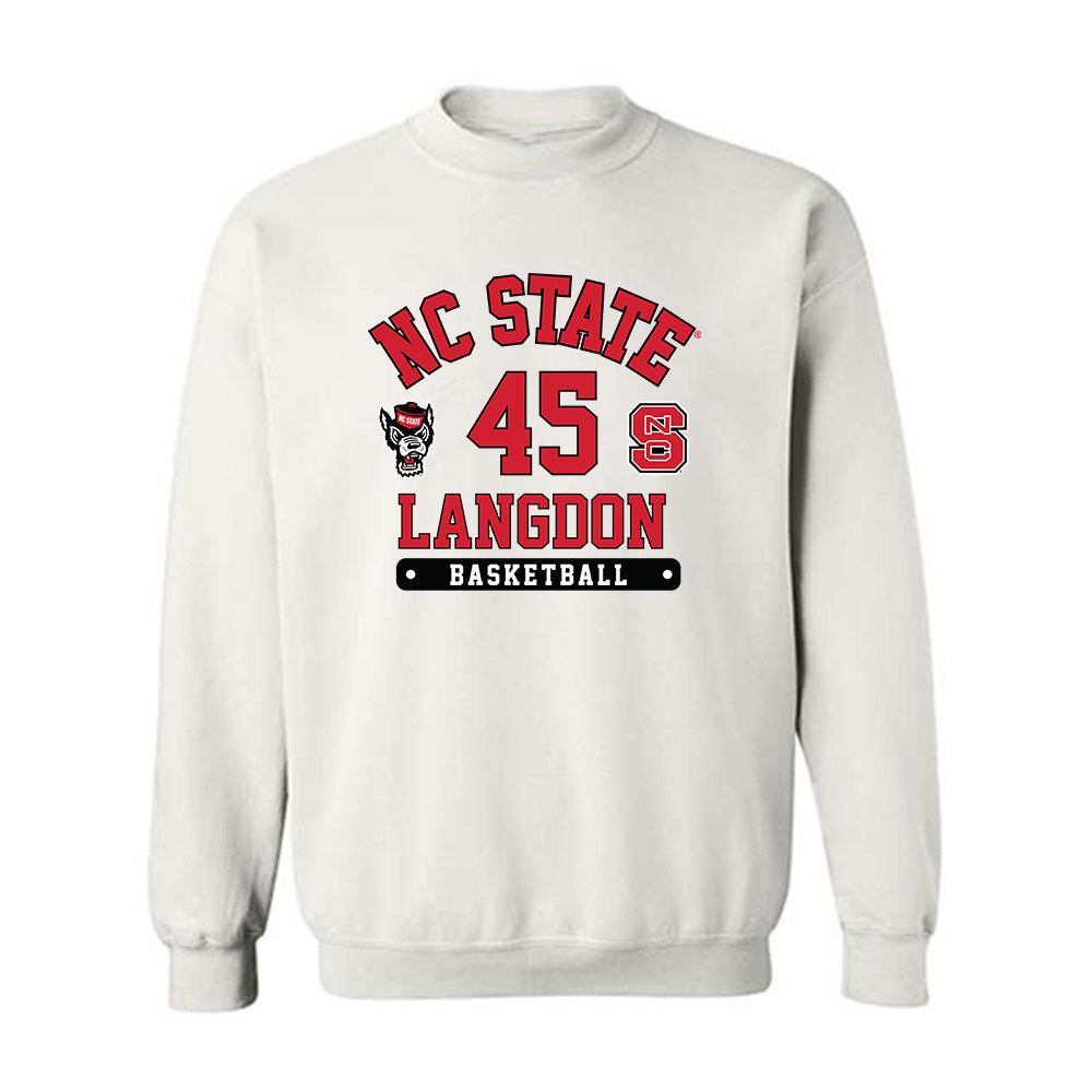 NC State - NCAA Men's Basketball : Colt Langdon - Fashion Shersey Crewneck Sweatshirt-0