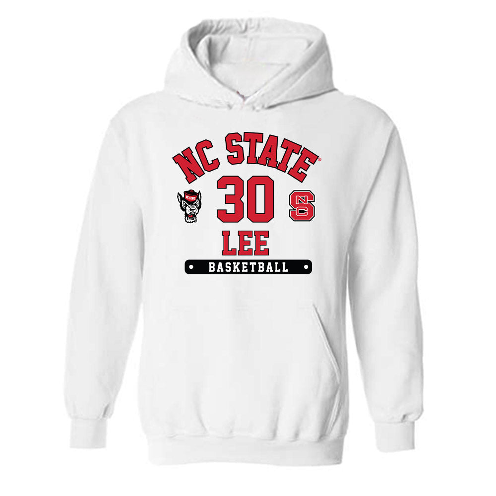 NC State - NCAA Men's Basketball : Sung Jin Lee - Fashion Shersey Hooded Sweatshirt-0