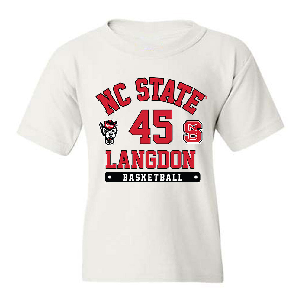NC State - NCAA Men's Basketball : Colt Langdon - Fashion Shersey Youth T-Shirt-0