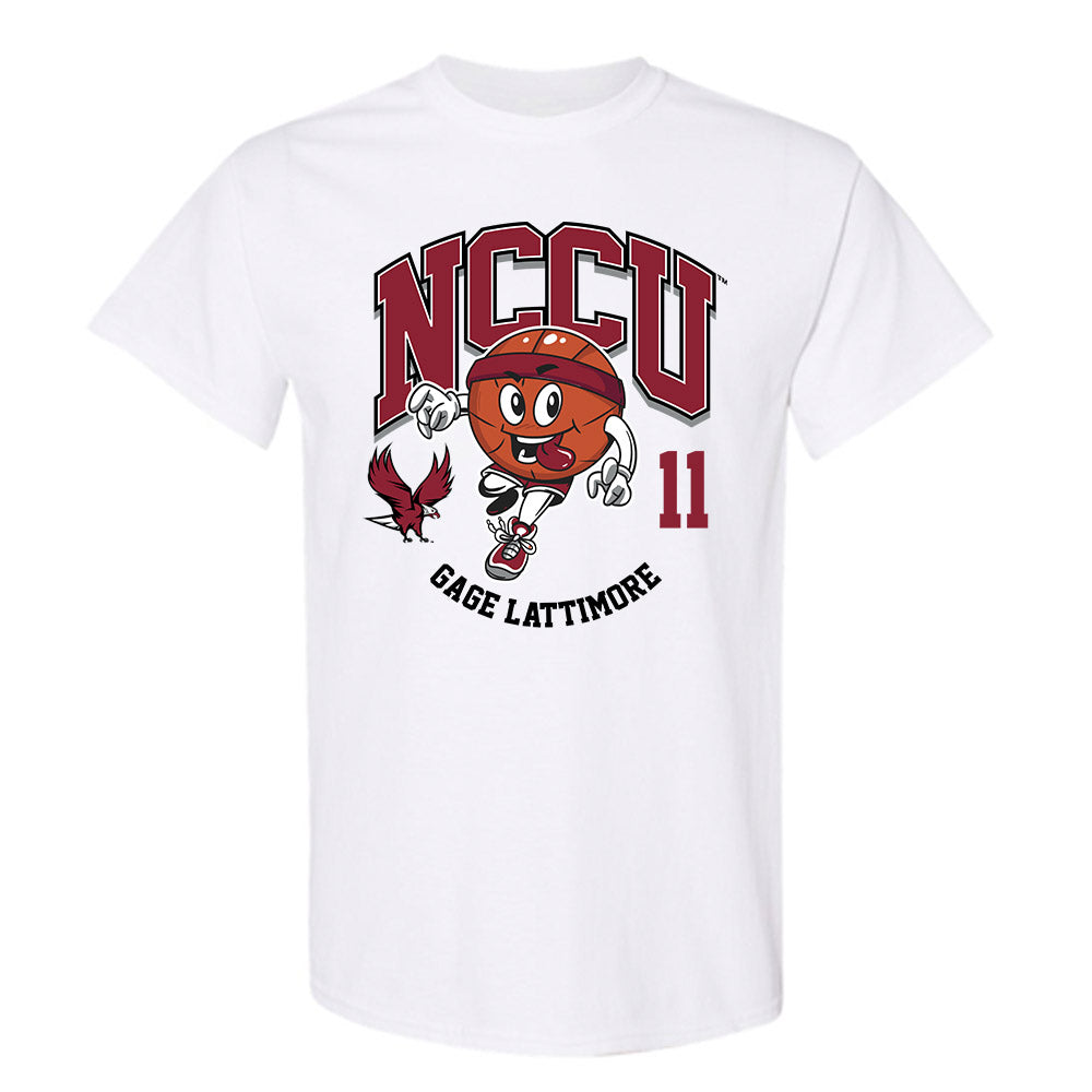NCCU - NCAA Men's Basketball : Gage Lattimore - Fashion Shersey T-Shirt-0