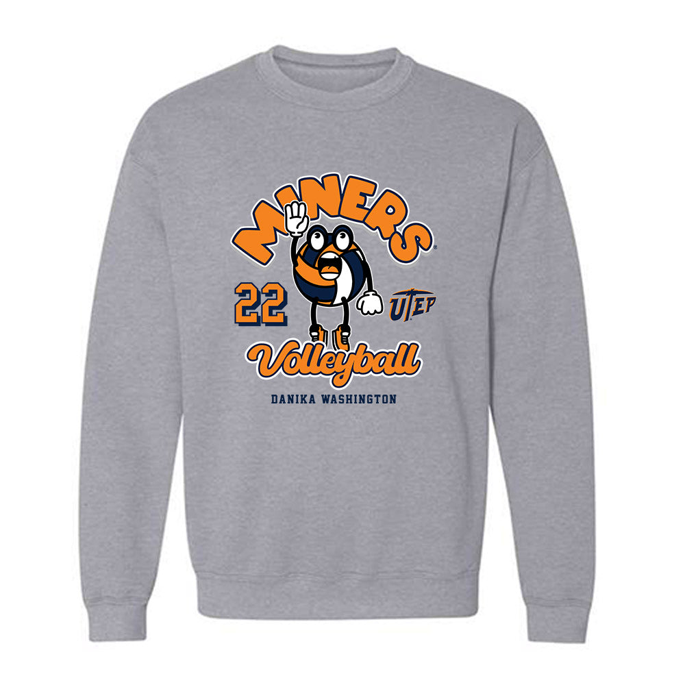 UTEP - NCAA Women's Volleyball : Danika Washington - Fashion Shersey Crewneck Sweatshirt-0