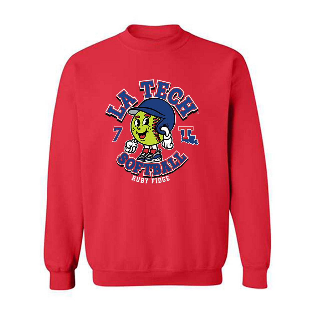 LA Tech - NCAA Softball : Ruby Fidge - Fashion Shersey Crewneck Sweatshirt-0