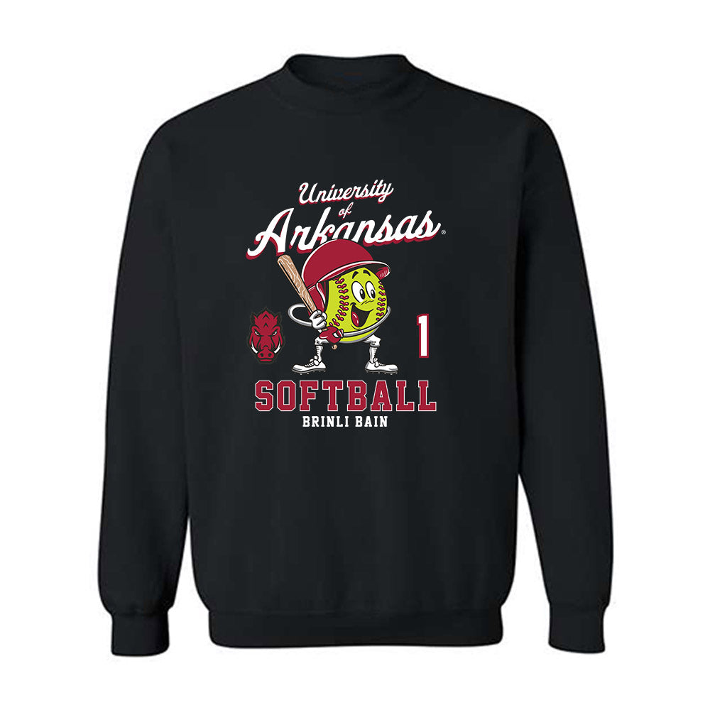Arkansas - NCAA Softball : Brinli Bain - Fashion Shersey Crewneck Sweatshirt-0