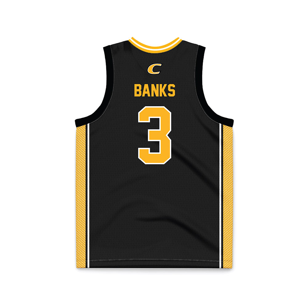 Centre College - NCAA Men's Basketball : Jaxson Banks - Black Basketball Jersey-1
