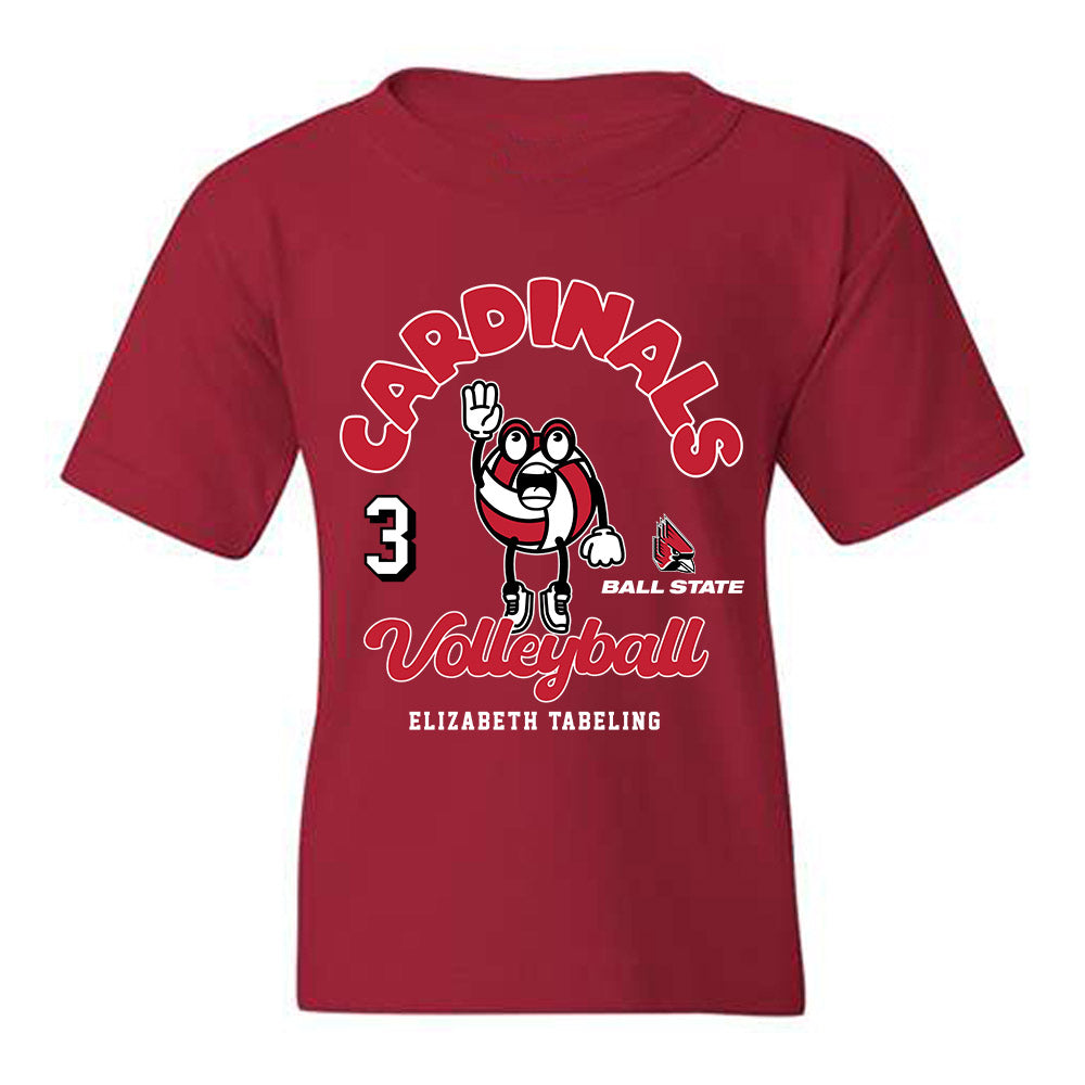 Ball State - NCAA Women's Volleyball : Elizabeth Tabeling - Fashion Shersey Youth T-Shirt-0