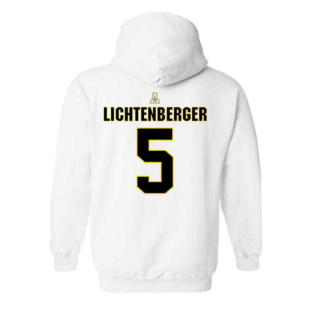 App State - NCAA Baseball : Tyler Lichtenberger - Replica Shersey Hooded Sweatshirt-1