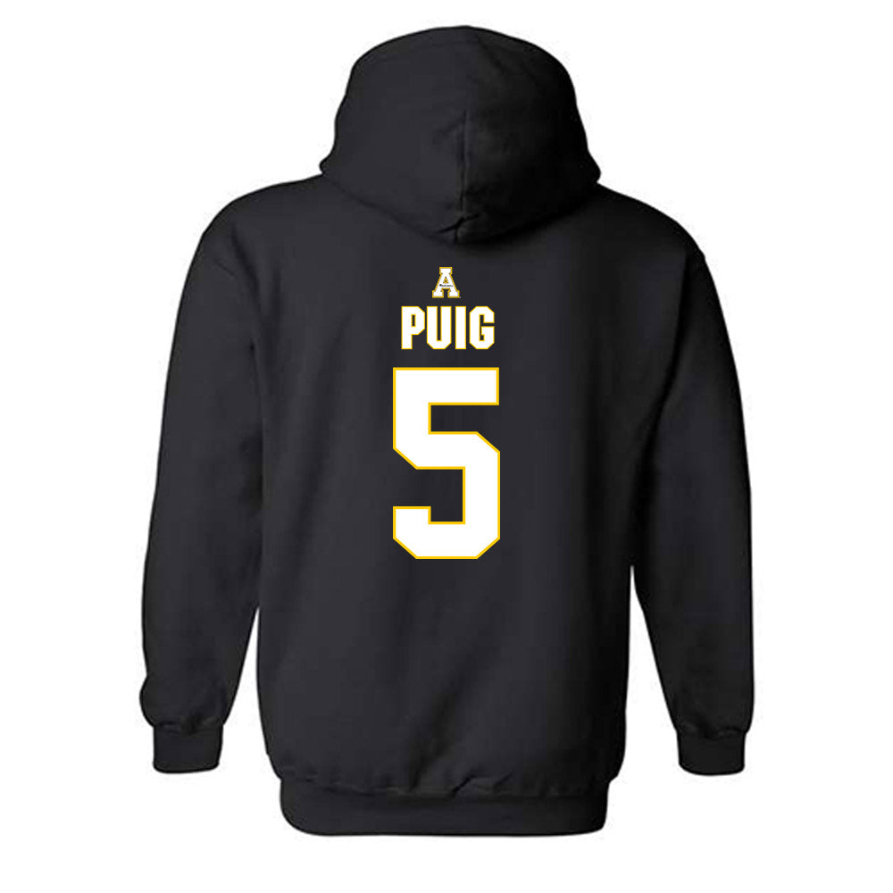 App State - NCAA Baseball : Ethan Puig - Replica Shersey Hooded Sweatshirt-1