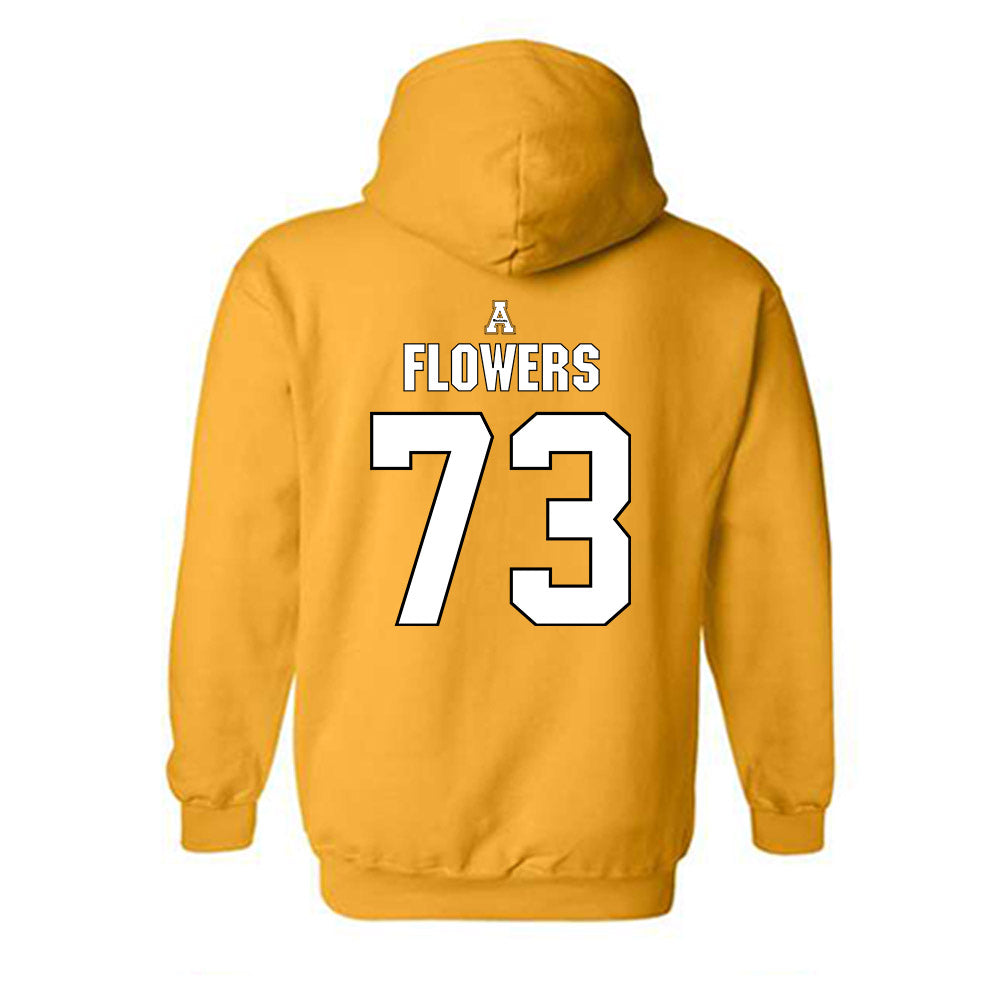 App State - NCAA Football : Will Flowers - Replica Shersey Hooded Sweatshirt-1