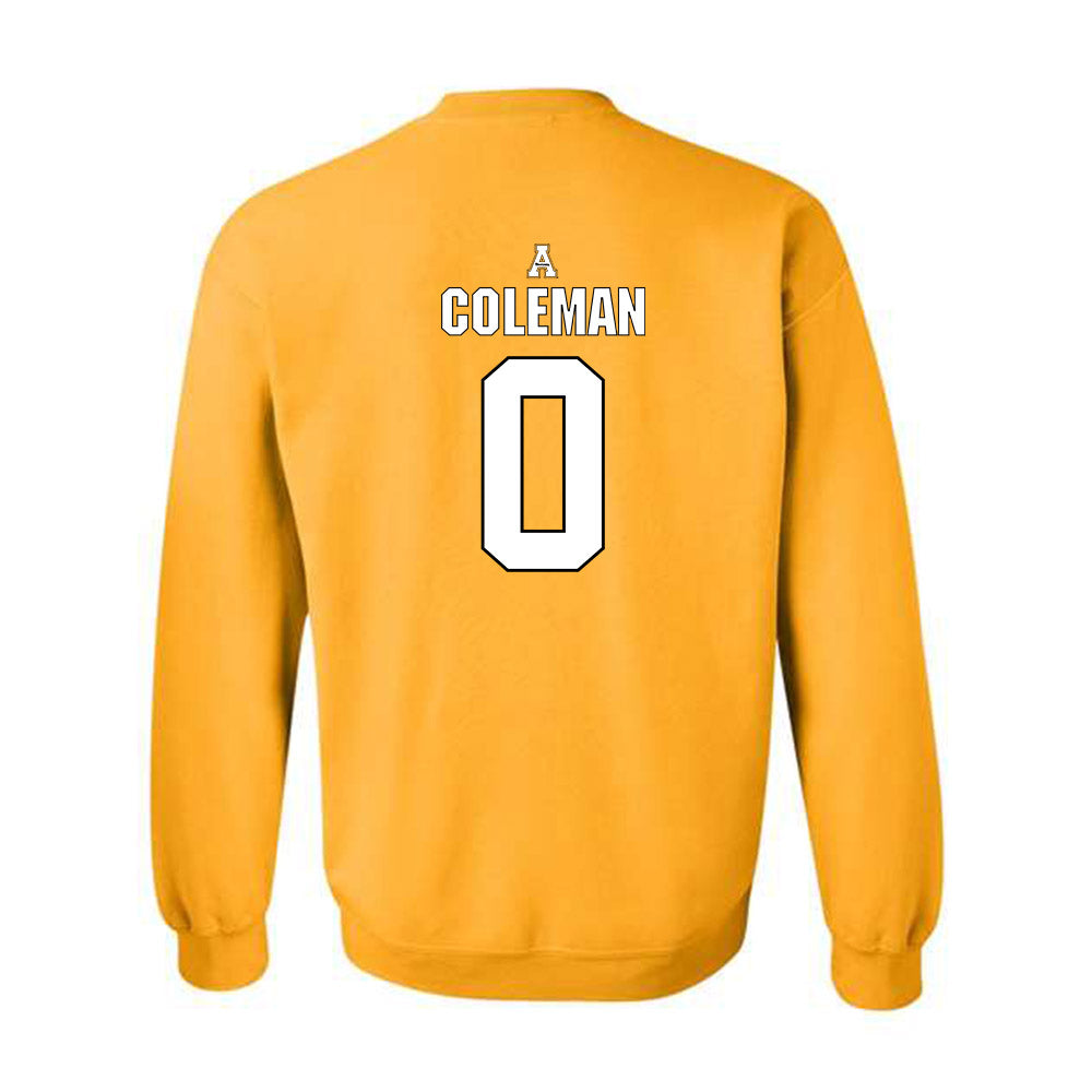 App State - NCAA Football : Doopah Coleman - Replica Shersey Crewneck Sweatshirt-1