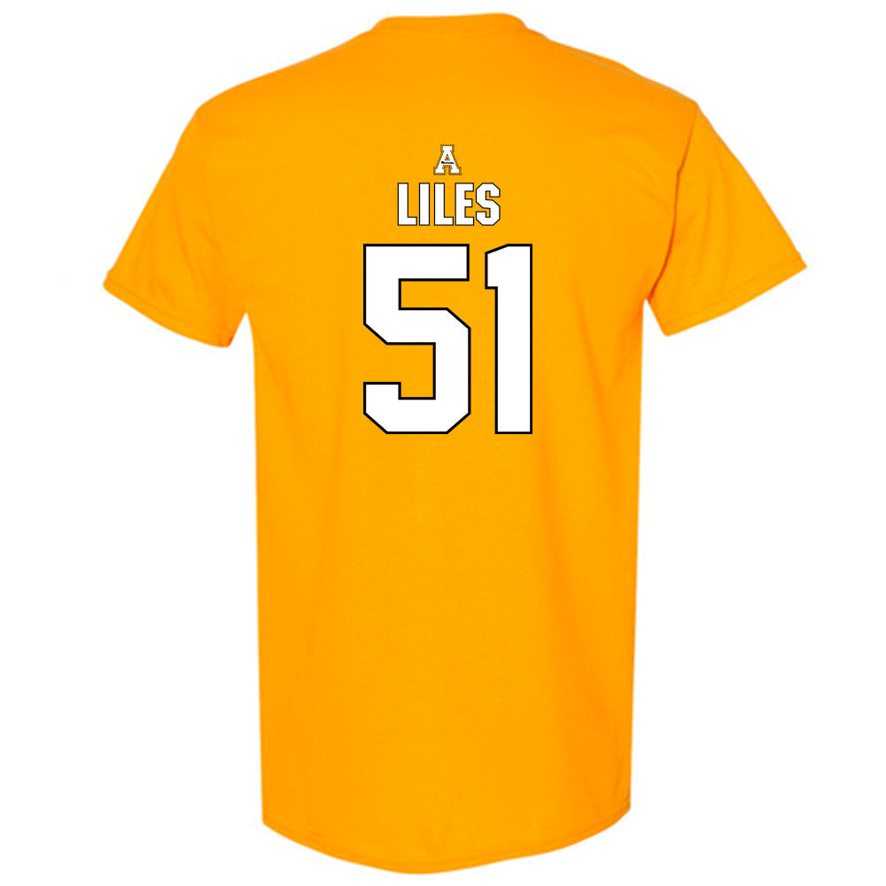 App State - NCAA Football : Kj Liles - Replica Shersey T-Shirt-1
