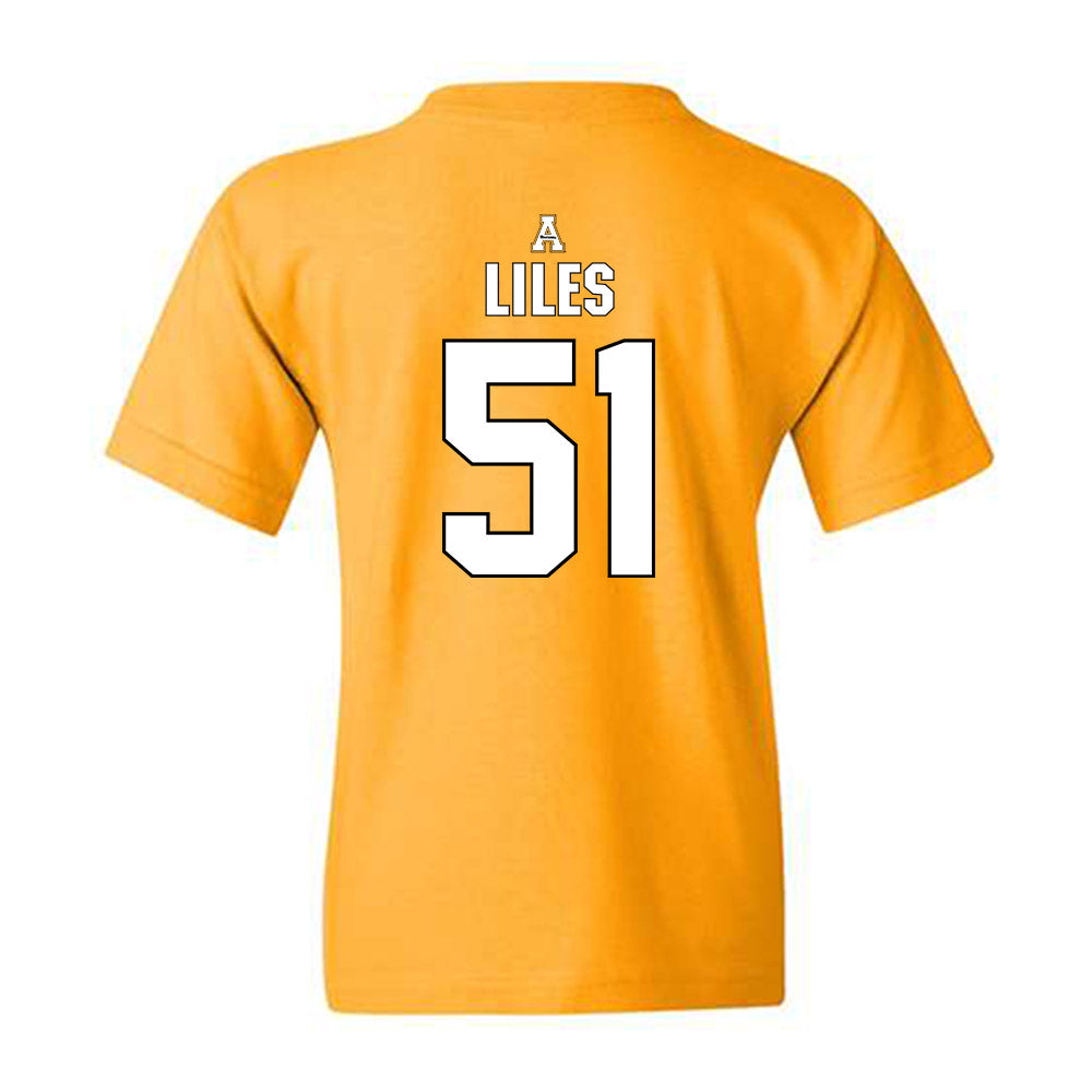 App State - NCAA Football : Kj Liles - Replica Shersey Youth T-Shirt-1