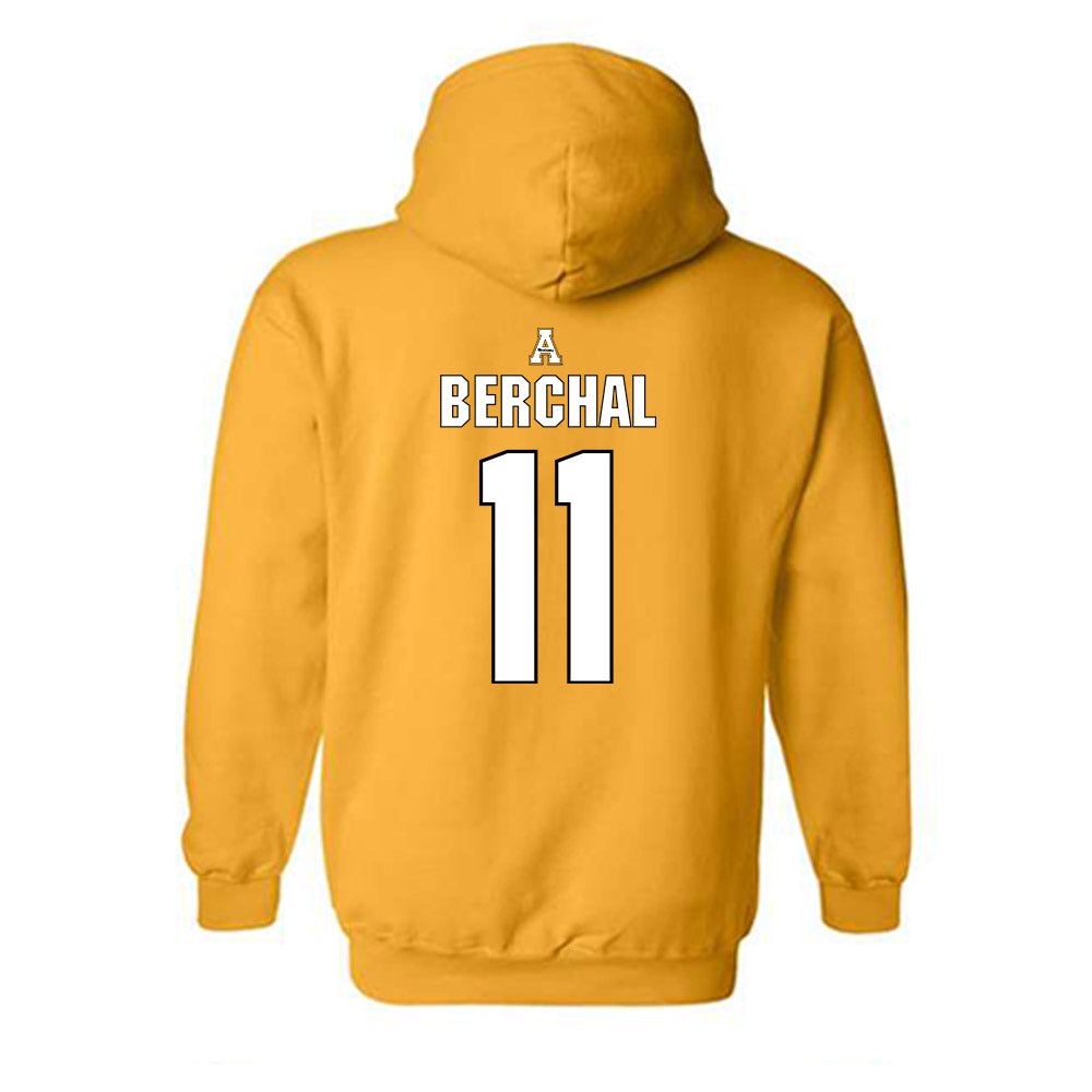 App State - NCAA Football : Juan Berchal - Replica Shersey Hooded Sweatshirt-1
