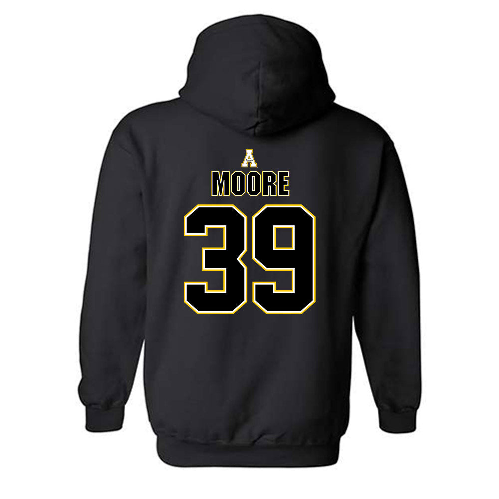 App State - NCAA Football : Jackson Moore - Replica Shersey Hooded Sweatshirt