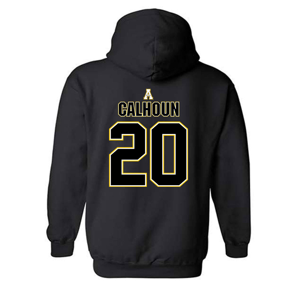 App State - NCAA Football : Jaylon Calhoun - Replica Shersey Hooded Sweatshirt