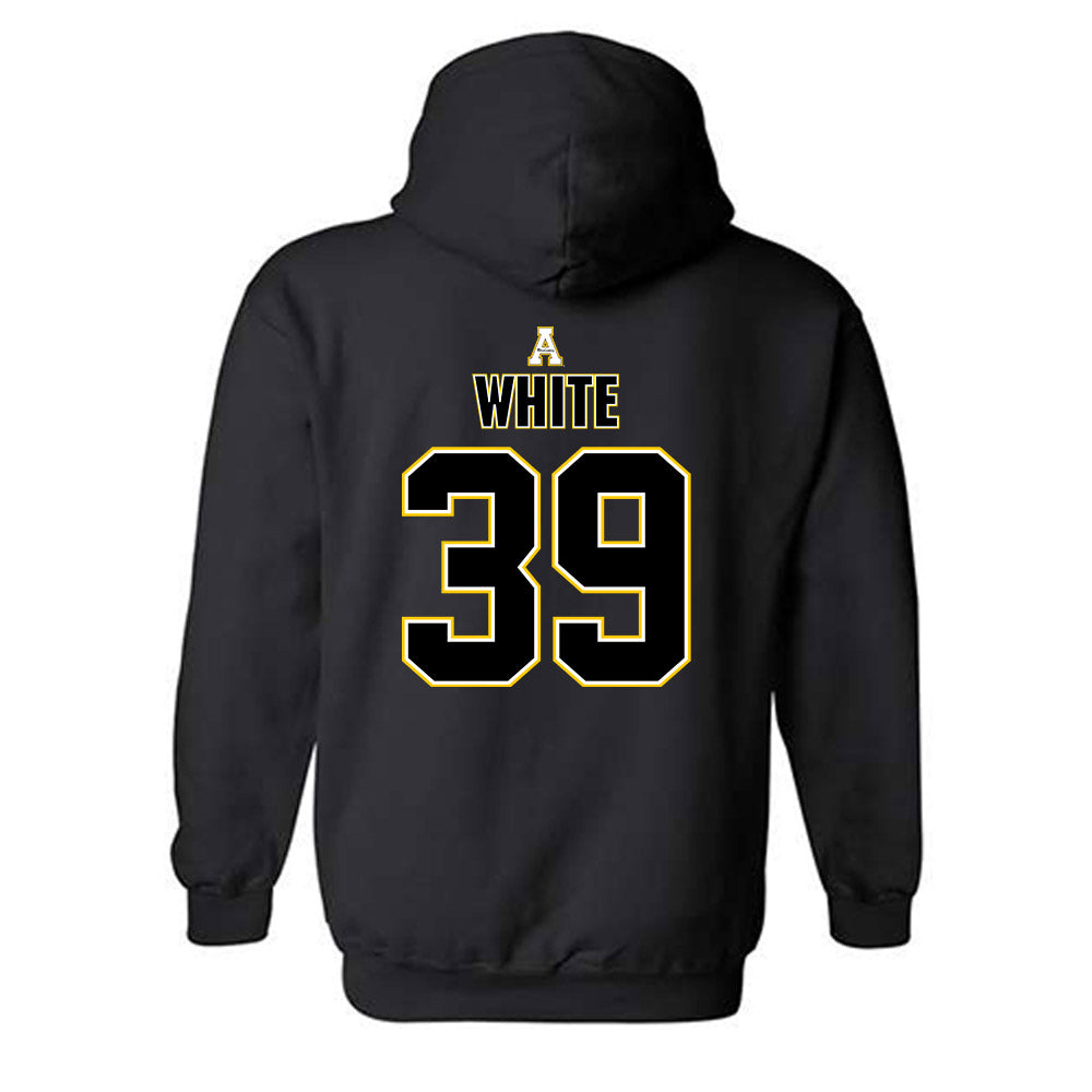 App State - NCAA Football : Kavin White - Replica Shersey Hooded Sweatshirt-1