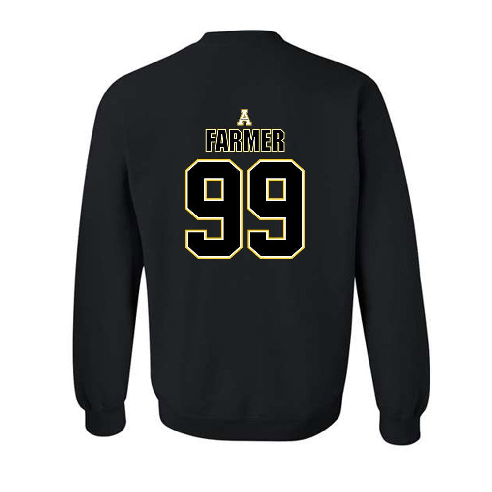 App State - NCAA Football : Kendall Farmer - Replica Shersey Crewneck Sweatshirt-1