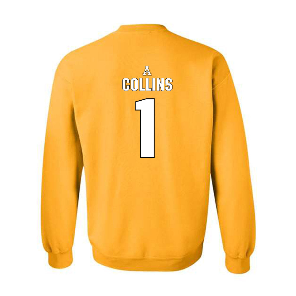 App State - NCAA Football : Shawn Collins - Replica Shersey Crewneck Sweatshirt-1