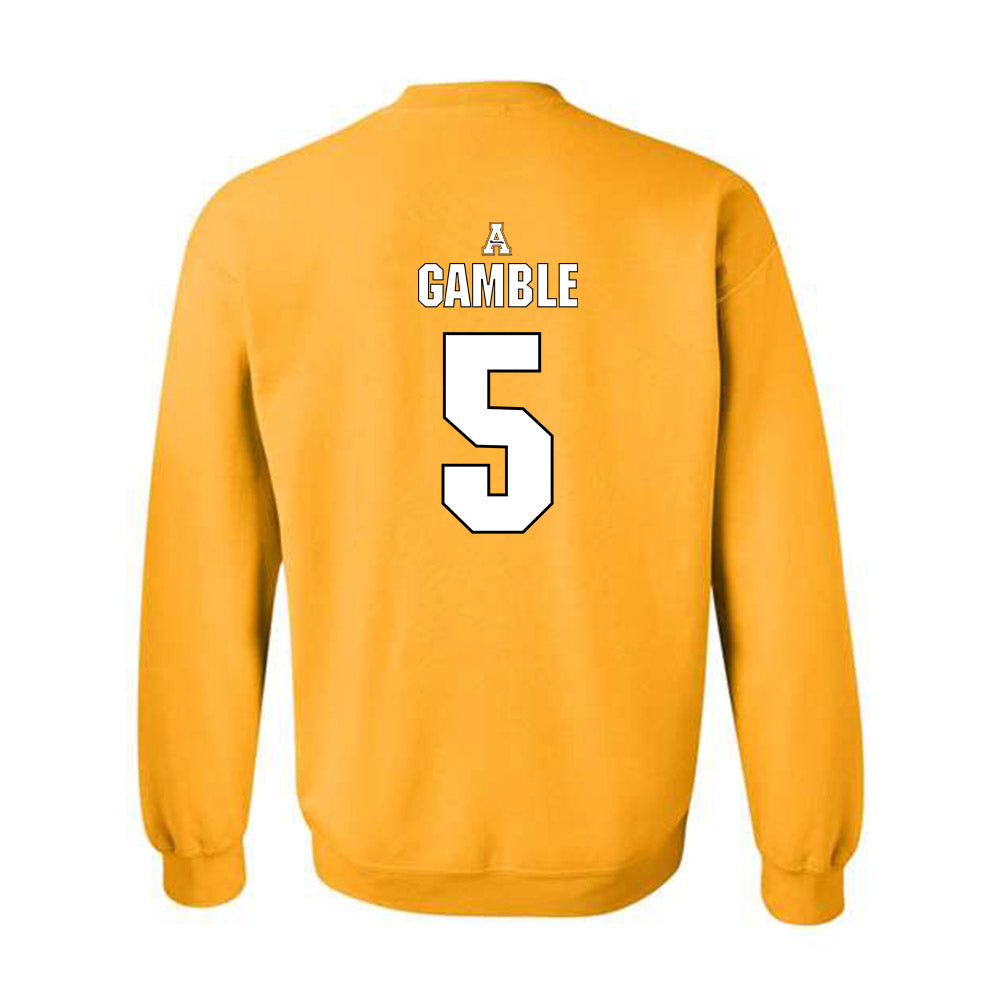 App State - NCAA Football : Zyeir Gamble - Replica Shersey Crewneck Sweatshirt-1
