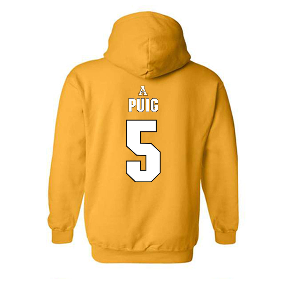 App State - NCAA Baseball : Ethan Puig - Replica Shersey Hooded Sweatshirt-1
