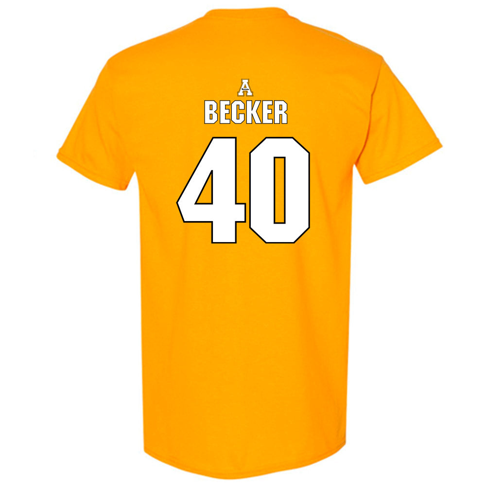 App State - NCAA Football : Cole Becker - Replica Shersey T-Shirt