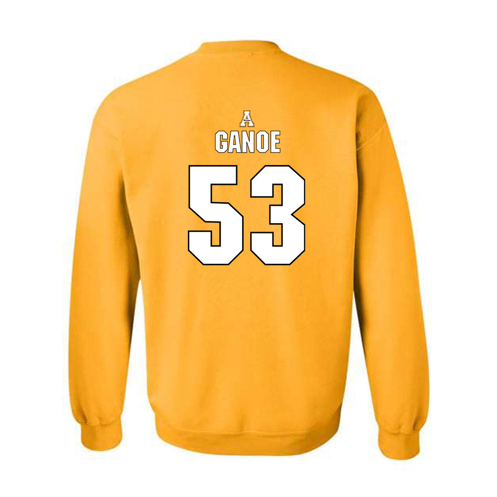 App State - NCAA Football : Jake Ganoe - Replica Shersey Crewneck Sweatshirt