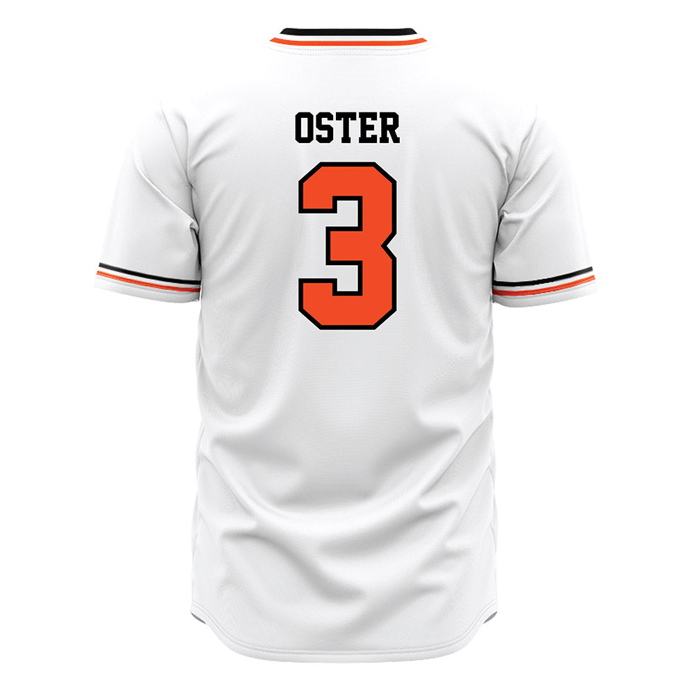 Campbell - NCAA Baseball : Jonah Oster - White Jersey-1