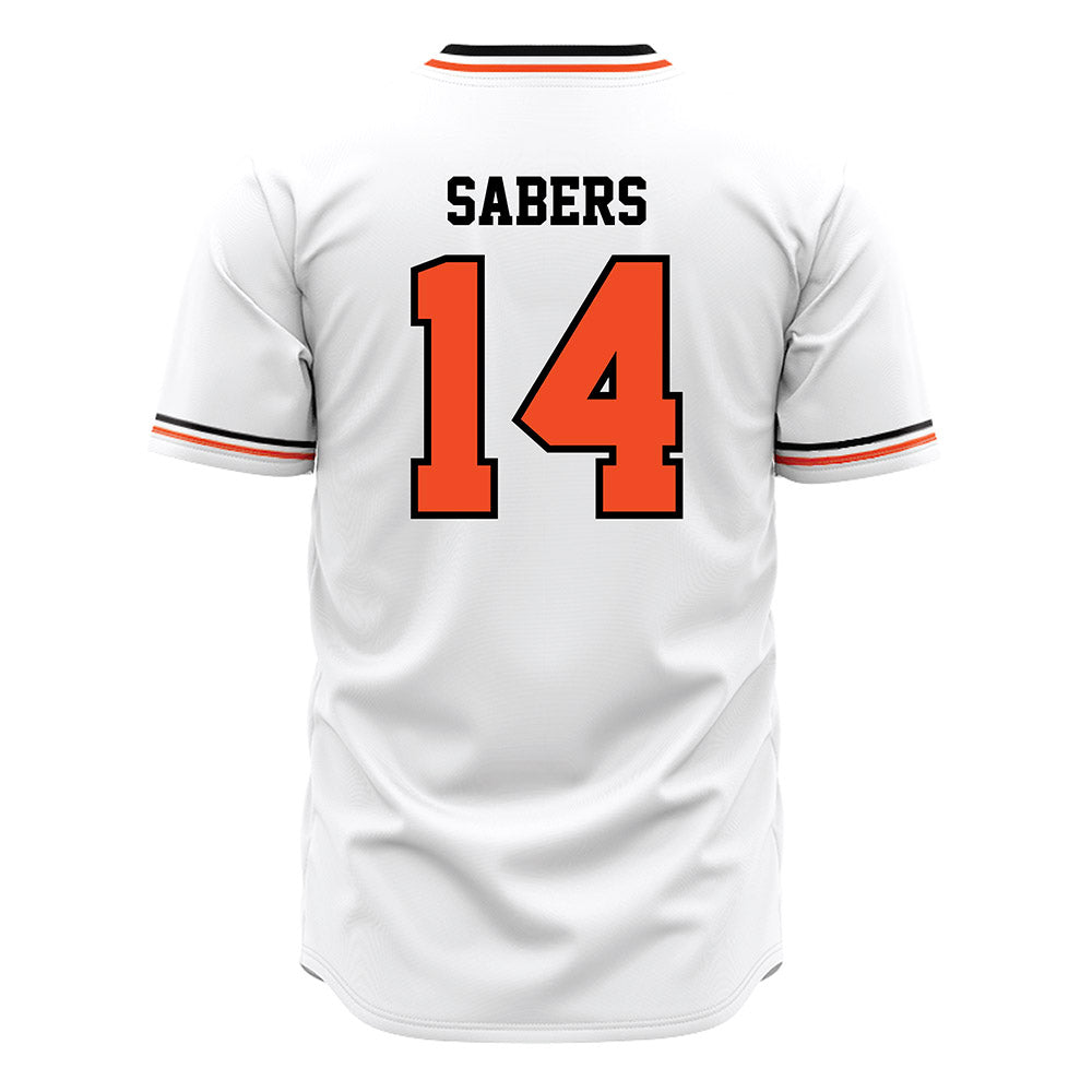 Campbell - NCAA Baseball : Zach Sabers - White Jersey
