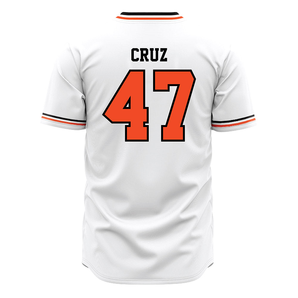 Campbell - NCAA Baseball : Gabriel Cruz - White Jersey-1